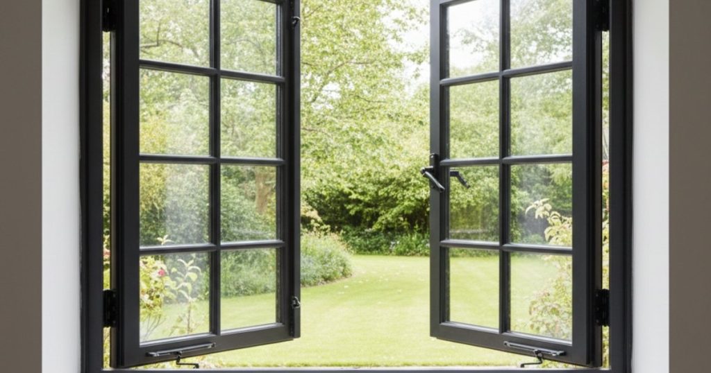 fenêtre aluminium ouverte