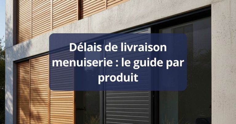 Délais de livraison menuiserie : le guide par produit