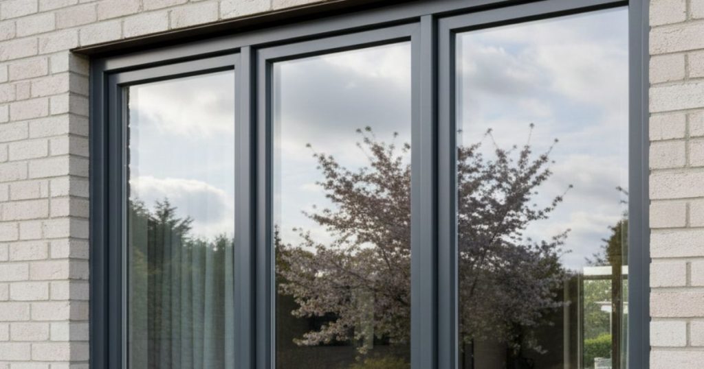 Fenêtre aluminium gris