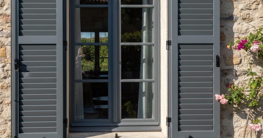 Fenêtre avec volets battants aluminium