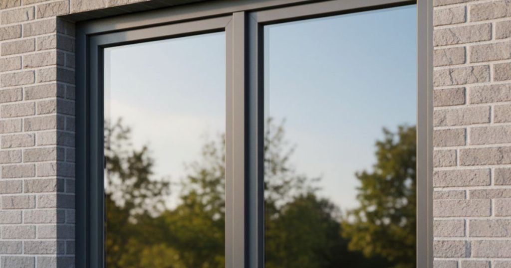 Fenêtre en PVC gris anthracite