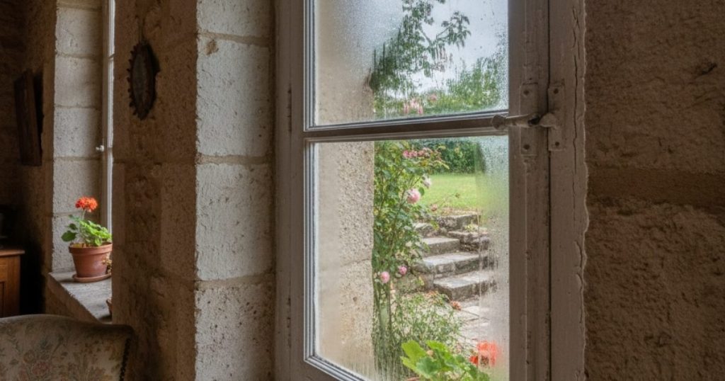 Fenêtre en bois blanche