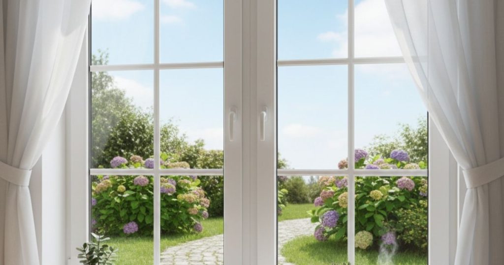 Fenêtres blanche en PVC avec petit bois