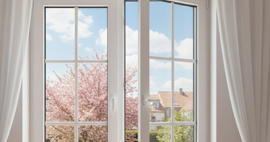 Fenêtres en PVC blanche