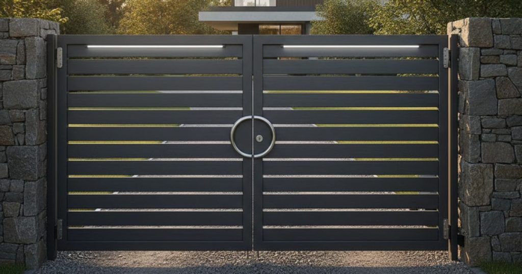 Portail battant en aluminium