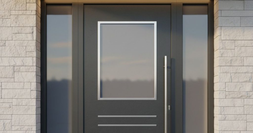 Porte d'entrée en aluminium