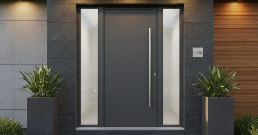 Porte d'entrée en aluminium