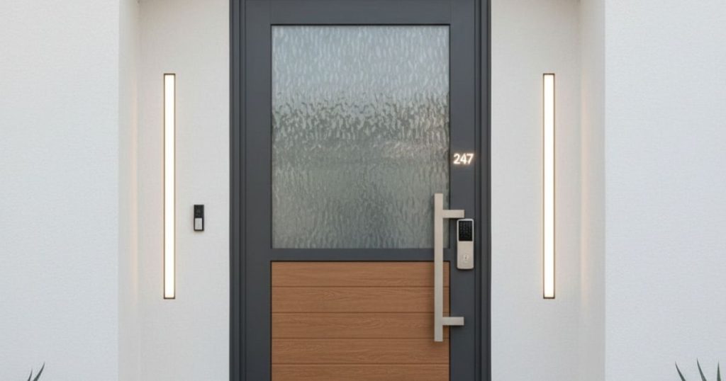 Porte d'entrée style moderne