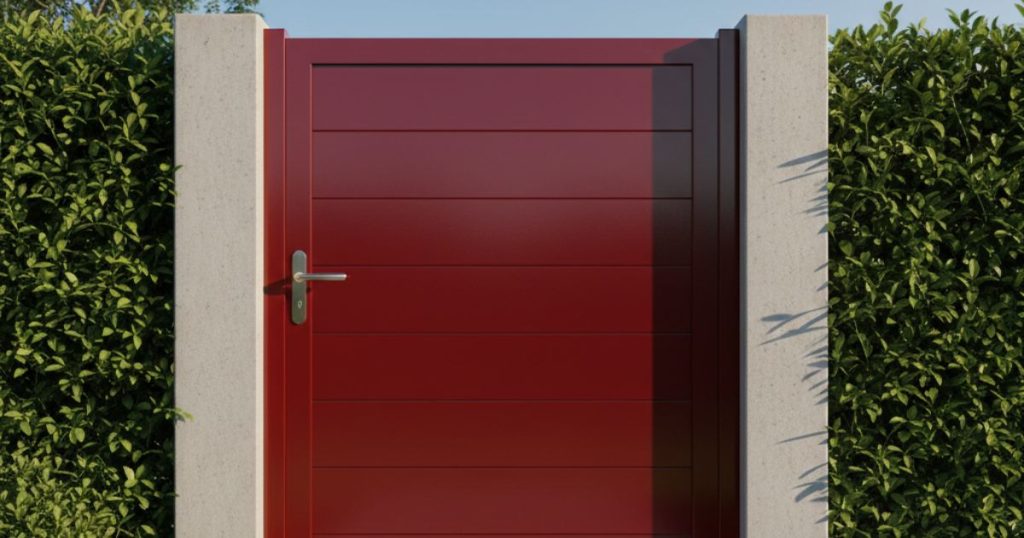 Portillon en aluminium en rouge