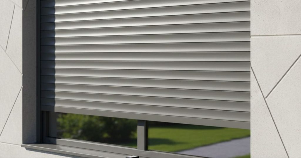 Volet roulant gris