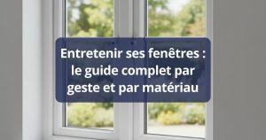 Entretenir ses fenêtres : le guide complet par geste et par matériau
