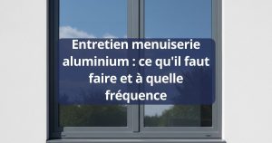Entretien menuiserie aluminium : ce qu'il faut faire et à quelle fréquence