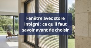 Fenêtre avec store intégré : ce qu'il faut savoir avant de choisir