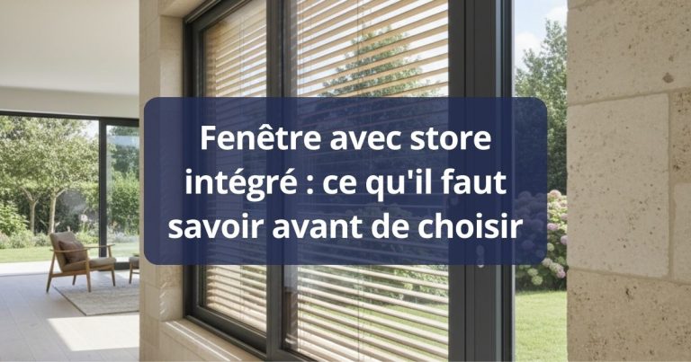Fenêtre avec store intégré : ce qu’il faut savoir avant de choisir