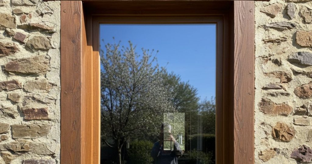 Fenêtre fixe en bois