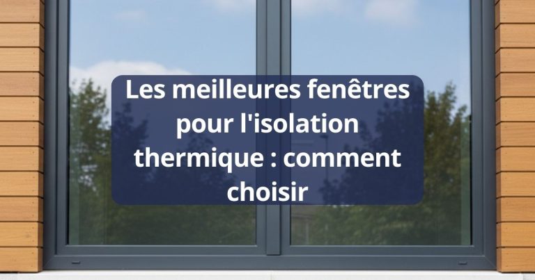 Les meilleures fenêtres pour l’isolation thermique : comment choisir