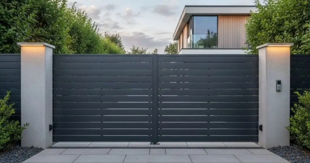 Portail battant en aluminium
