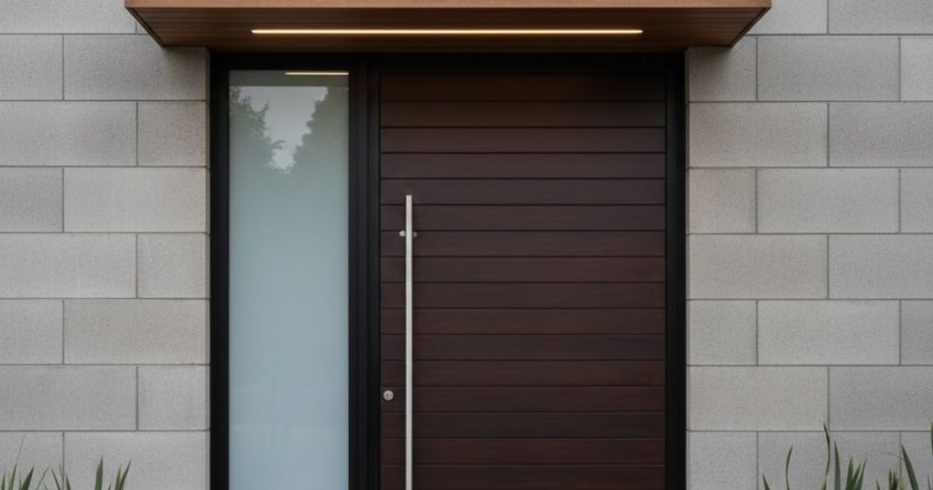 Porte d'entrée pleine