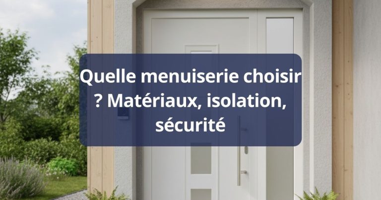Quelle menuiserie choisir ? Matériaux, isolation, sécurité