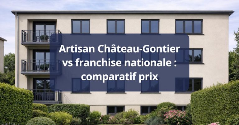 Artisan à Château-Gontier vs franchise nationale comparatif prix