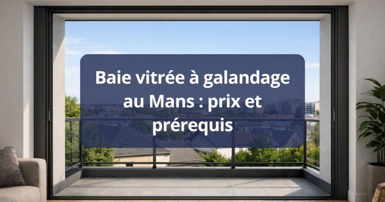 Baie vitrée à galandage Le Mans prix et prérequis