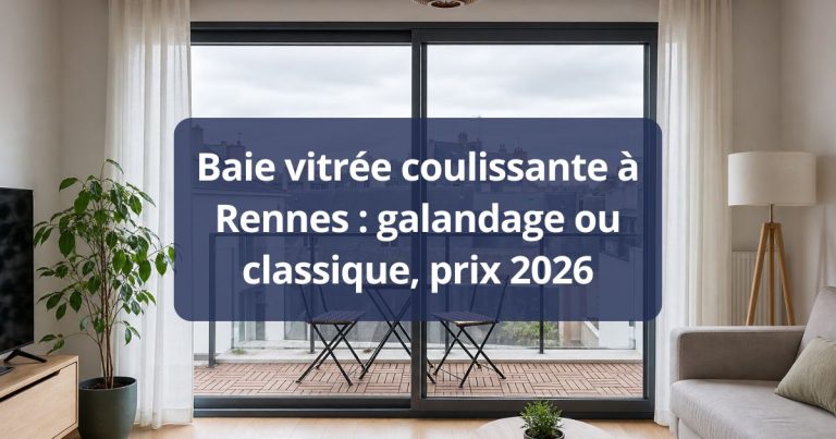 Baie vitrée coulissante Rennes galandage ou classique, prix 2026