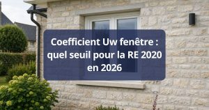 Coefficient Uw fenêtre quel seuil pour la RE 2020
