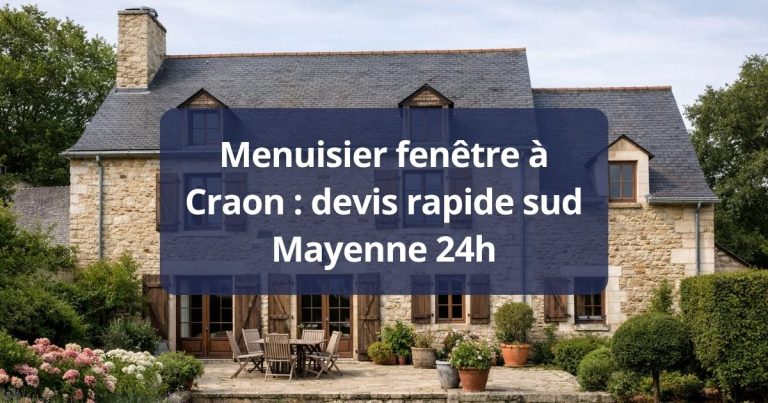 Menuisier fenêtre Craon devis rapide sud Mayenne 24h
