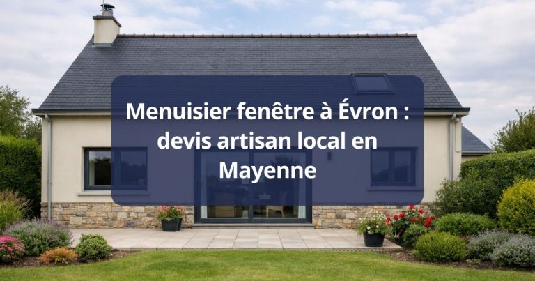 Menuisier fenêtre Évron devis artisan local en Mayenne