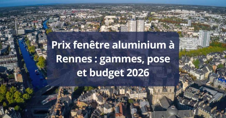 Prix fenêtre aluminium à Rennes gammes, pose et budget