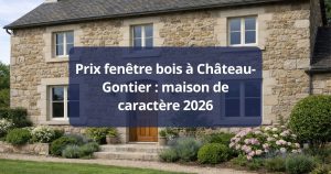 Prix fenêtre bois Château-Gontier maison de caractère 2026