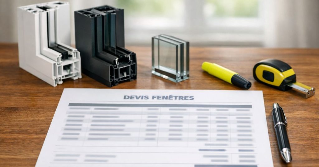 Devis transparent de pose de fenêtres au Mans détaillé ligne par ligne par Kalio Menuiserie