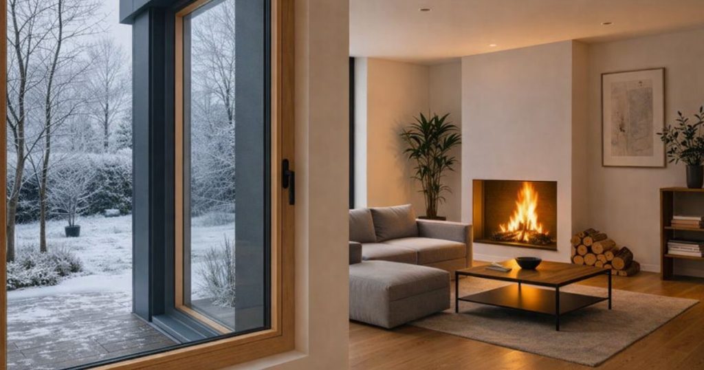 Fenêtre mixte bois-aluminium Wibaie posée dans l’est rennais par Kalio Menuiserie