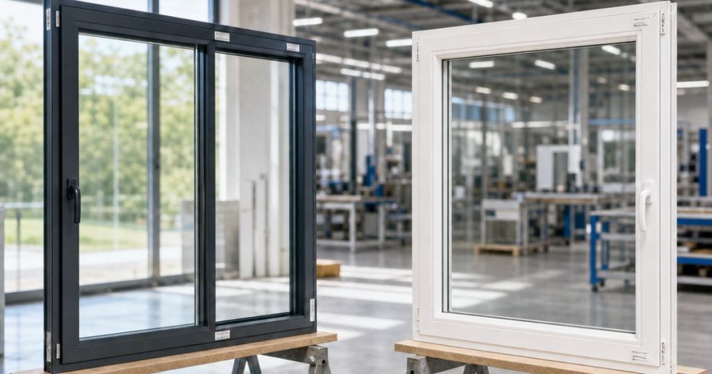 Fenêtres sur mesure PVC et aluminium en direct usine pour un chantier à Laval par Kalio Menuiserie