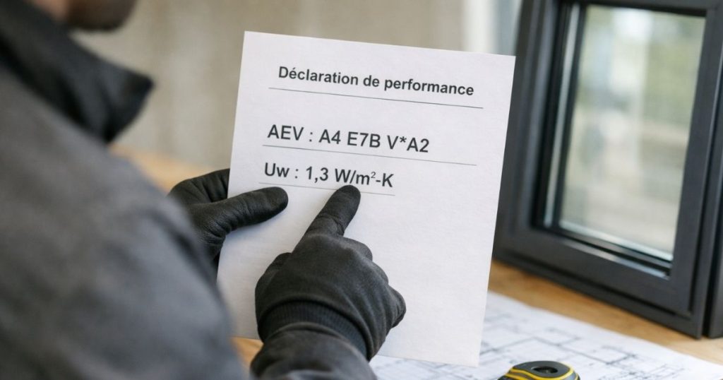 Vérification du marquage CE et des classes AEV d’une fenêtre par Kalio Menuiserie