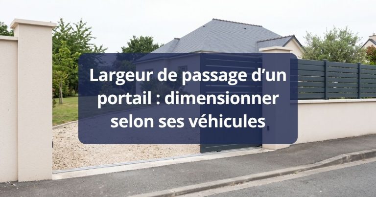 Portail coulissant aluminium ouvert à fond, passage libre sur toute sa largeur