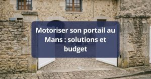 Portail battant aluminium motorisé sur une entrée de ville étroite, au Le Mans