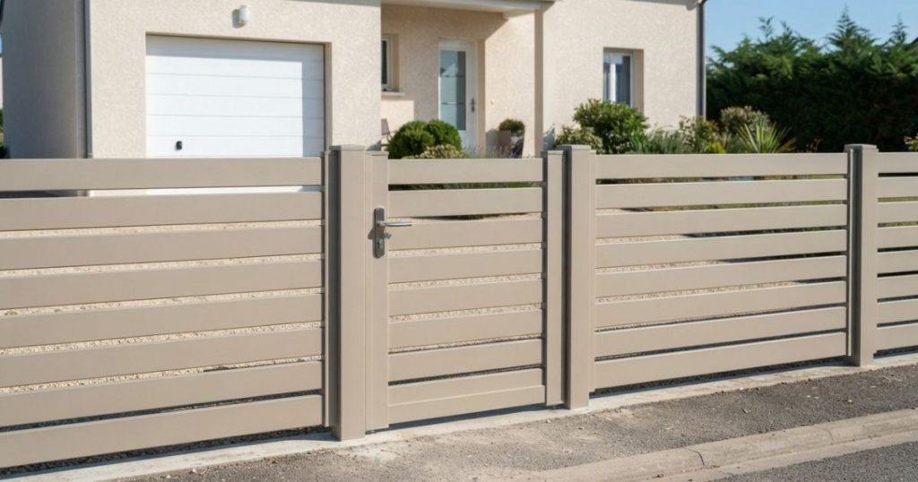 Prix d’un portillon aluminium posé à Châteaubourg, portillon laqué dans sa clôture
