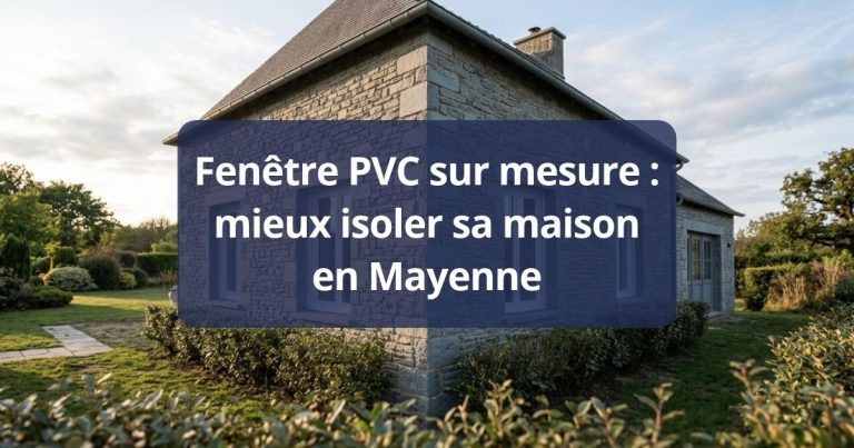 Angle d’une maison du bocage montrant deux façades de schiste équipées de fenêtres PVC neuves
